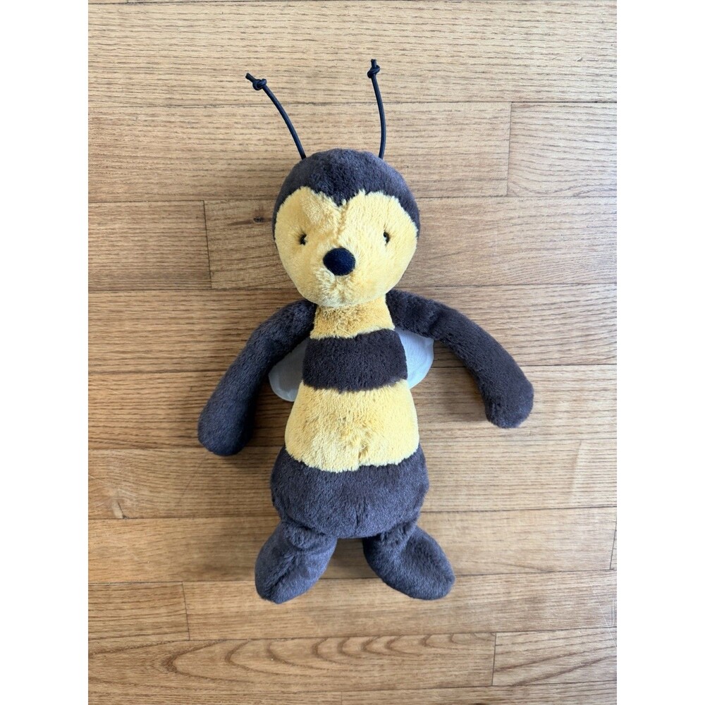 EUC Jellycat London Medium Bashful Bee Plush Toy 12" Bumblebee Retired SOFT